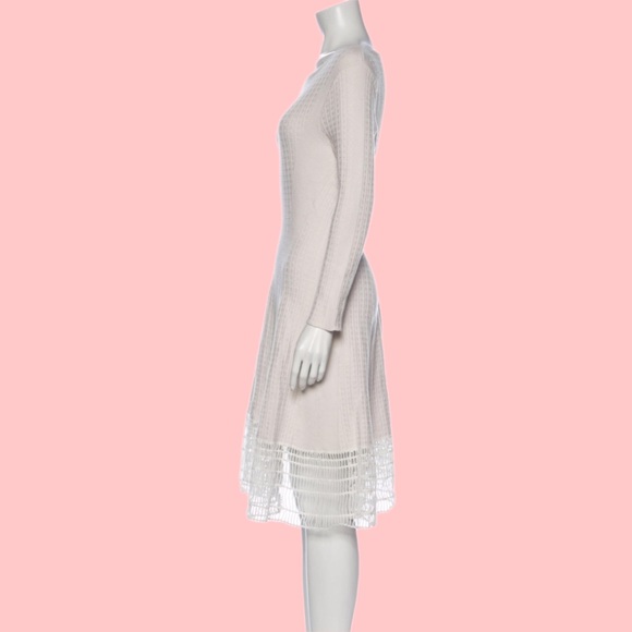 Lela Rose Cotton w Silk Scoop Neck Knee-Length Dress. Size M. - Picture 3 of 4